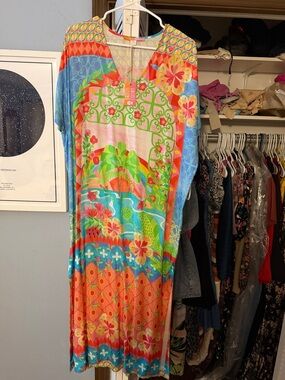 Vibrant Multicolor Floral Midi Dress